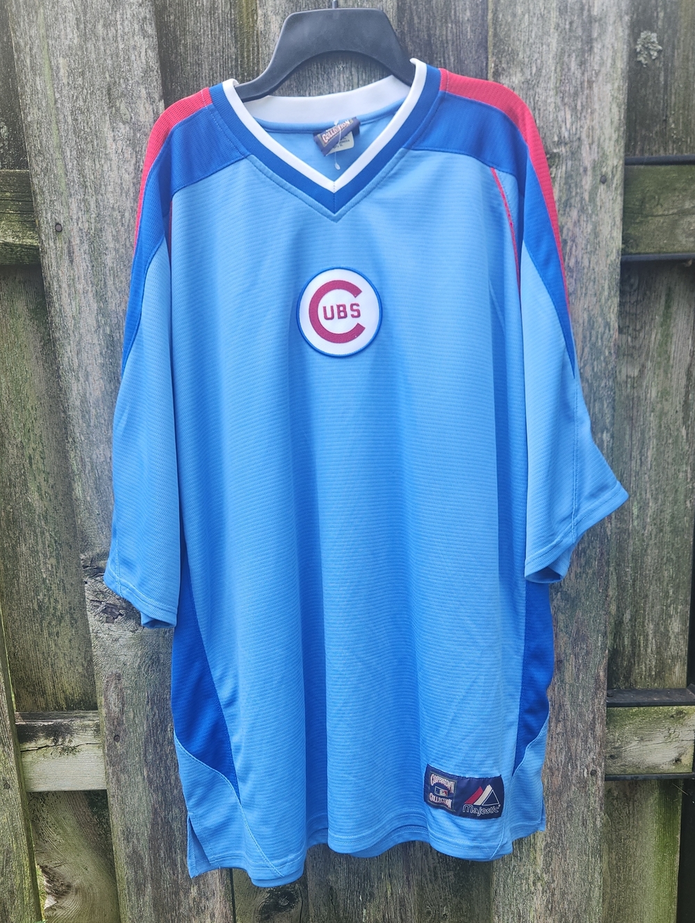 Cooperstown Collection Chicago Cubs Light Blue Short-Sleeve Jersey Top XL